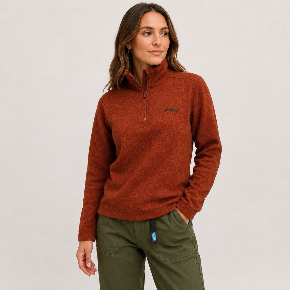 Kavu Sweater Women Size Medium Pullover Sweatshirt Zip Pocket